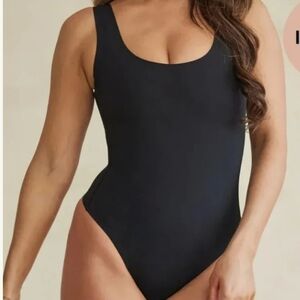 Pinsy Scoop Tank Hourglass Shape Wear Thong Bodysuit - 2X
